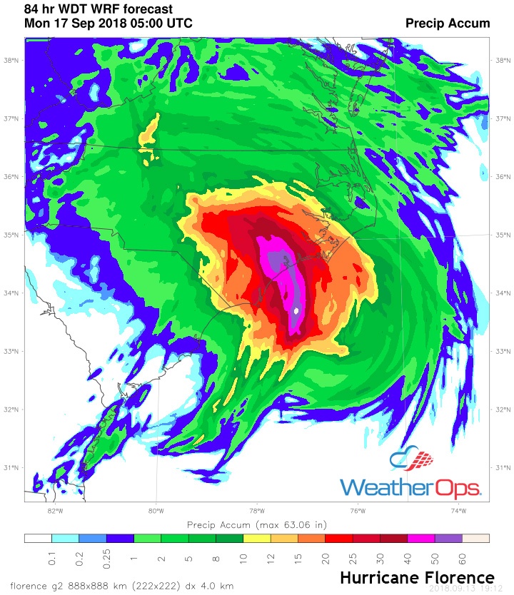 Rainfall Forecast from Florence