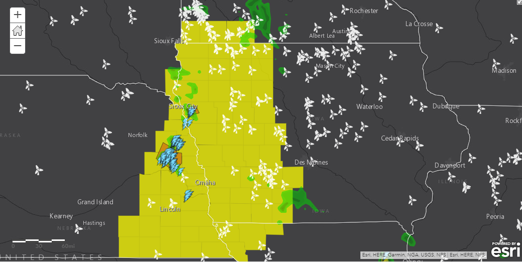 Wind Turbines Mapped with GIS Data