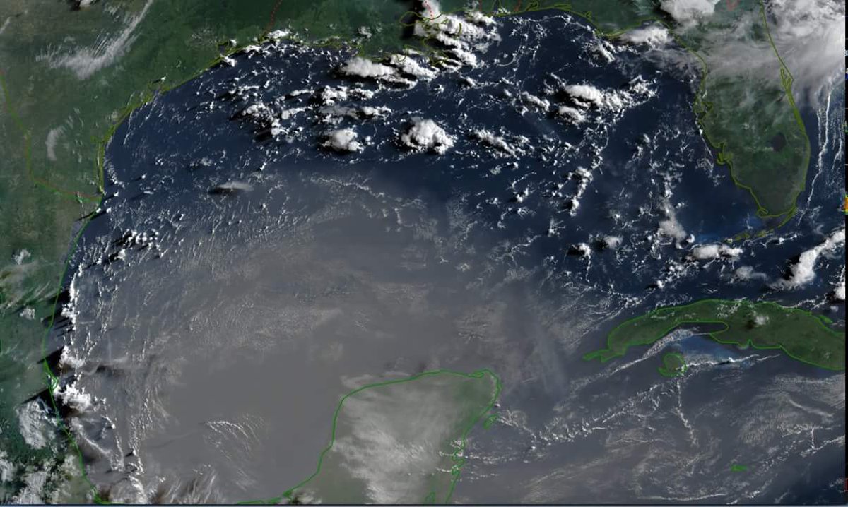 Saharan Dust on Visible Satellite- July 14, 2018