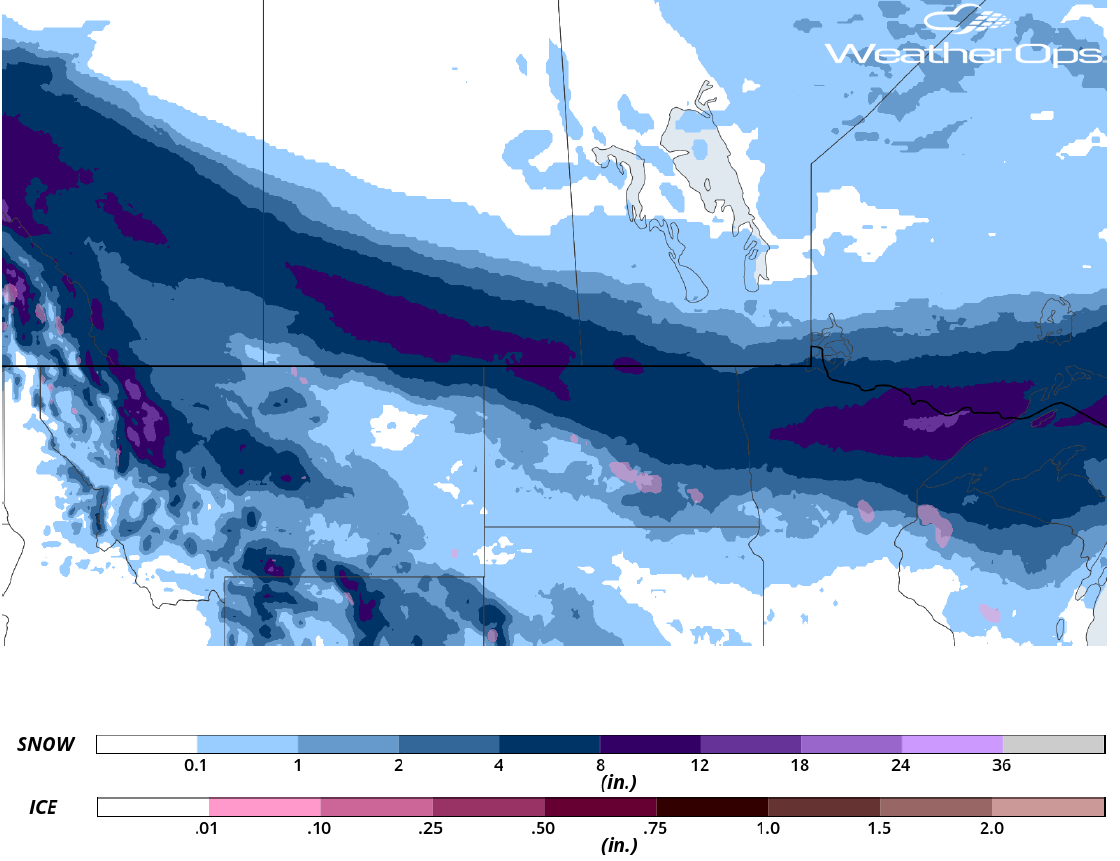 Snowfall Accumulation March 30-31, 2018