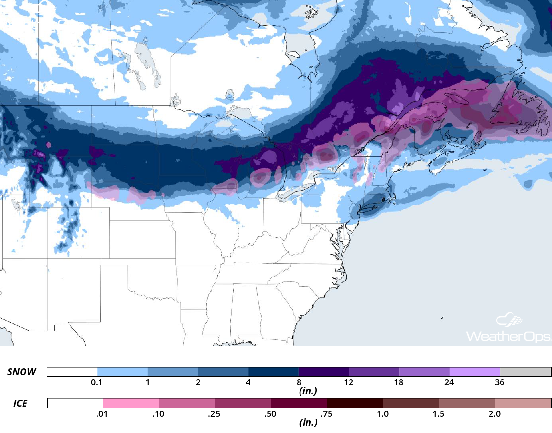 Snowfall Accumulation April 2-4, 2018