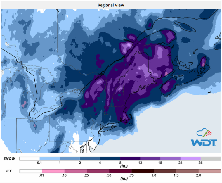 Winter Weather Planner Snow Forecast- March 12, 2018