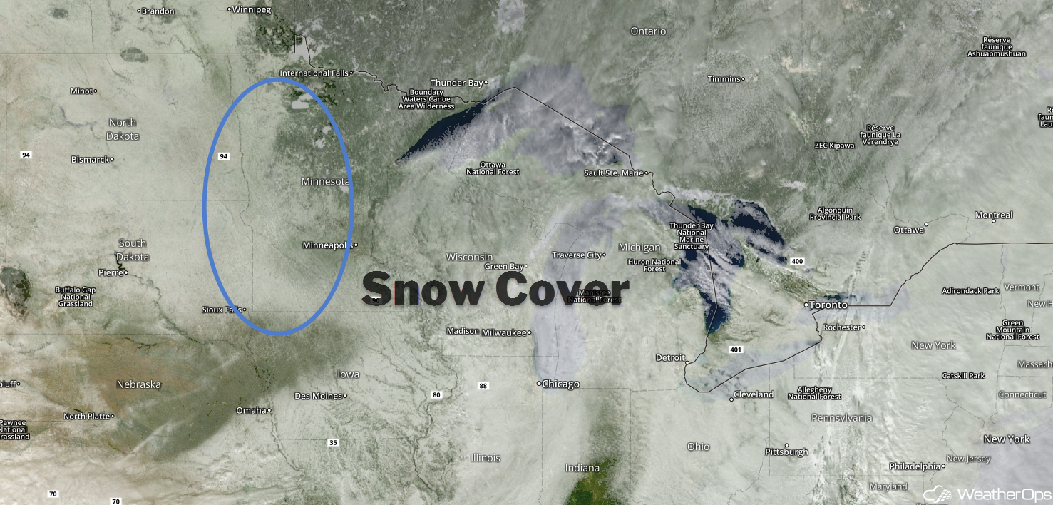 Snow Cover on Visible Satellite Imagery