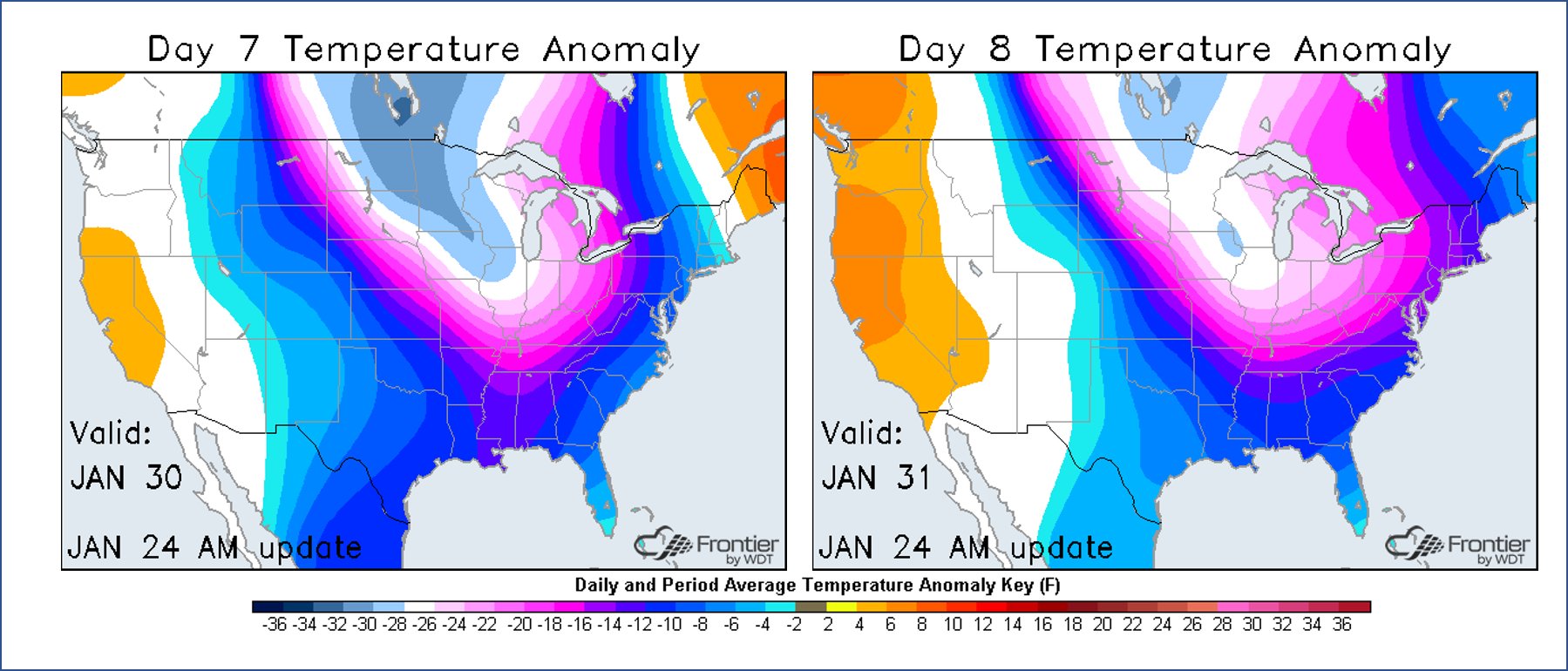 Frontier Temperature Anomalies