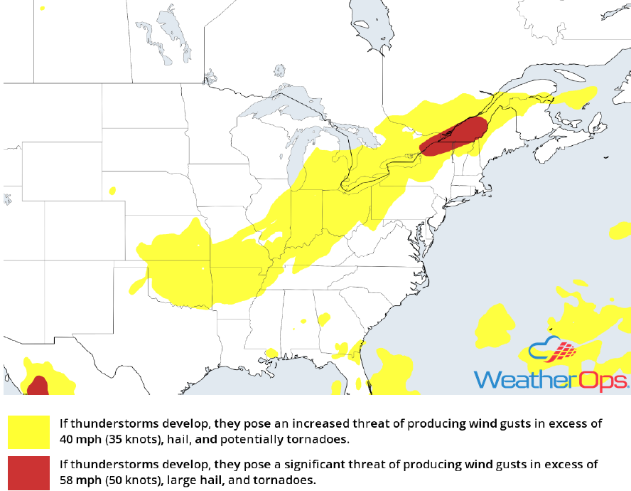 Thunderstorm Risk for Wednesday, August 29, 2018