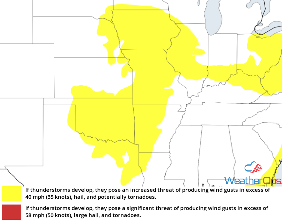 Thunderstorm Risk for Wednesday, June 20, 2018