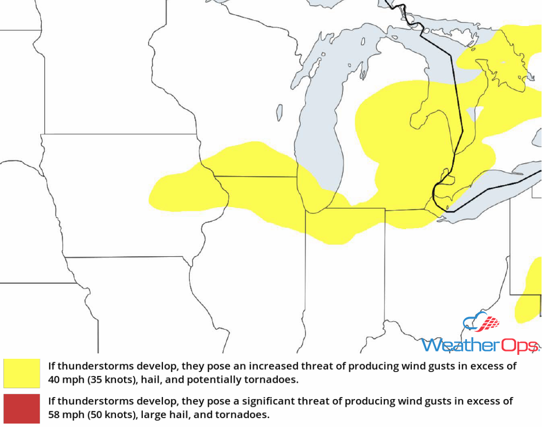 Thunderstorm Risk for Thursday, August 9, 2018
