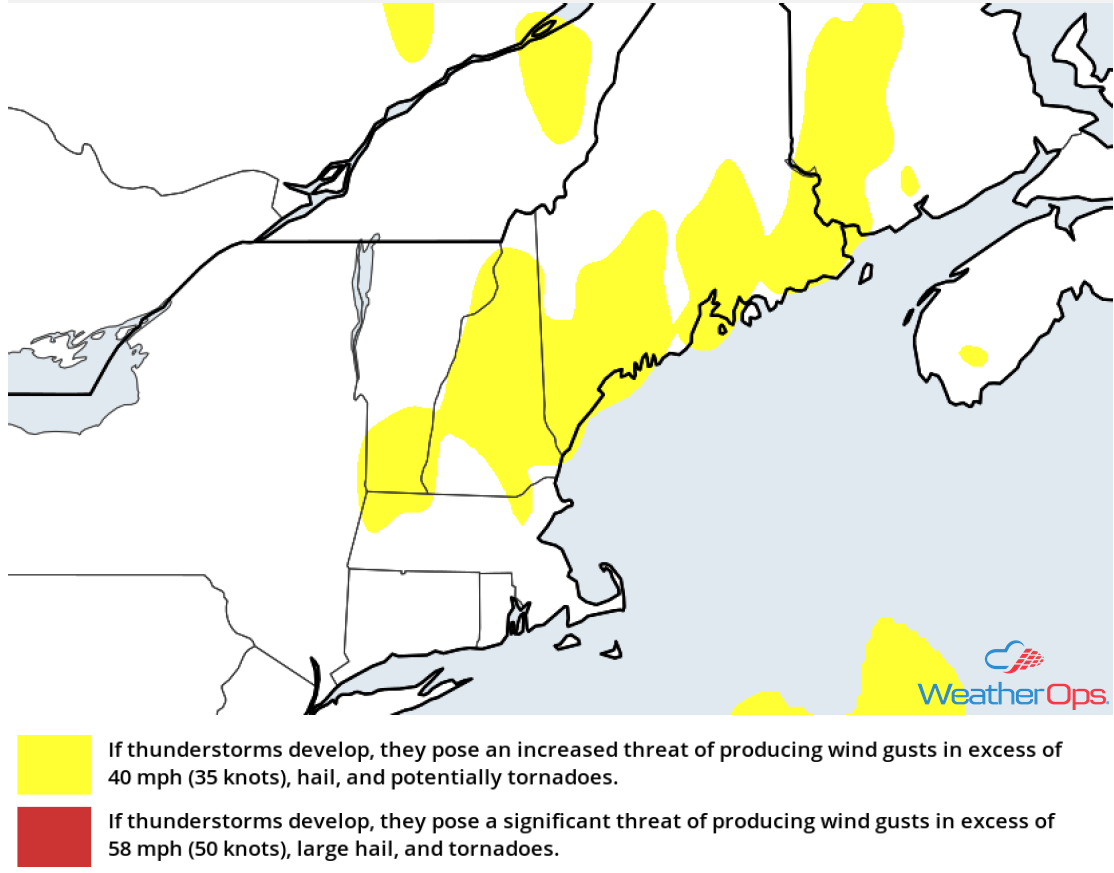 Thunderstorm Risk for Wednesday, August 22, 2018