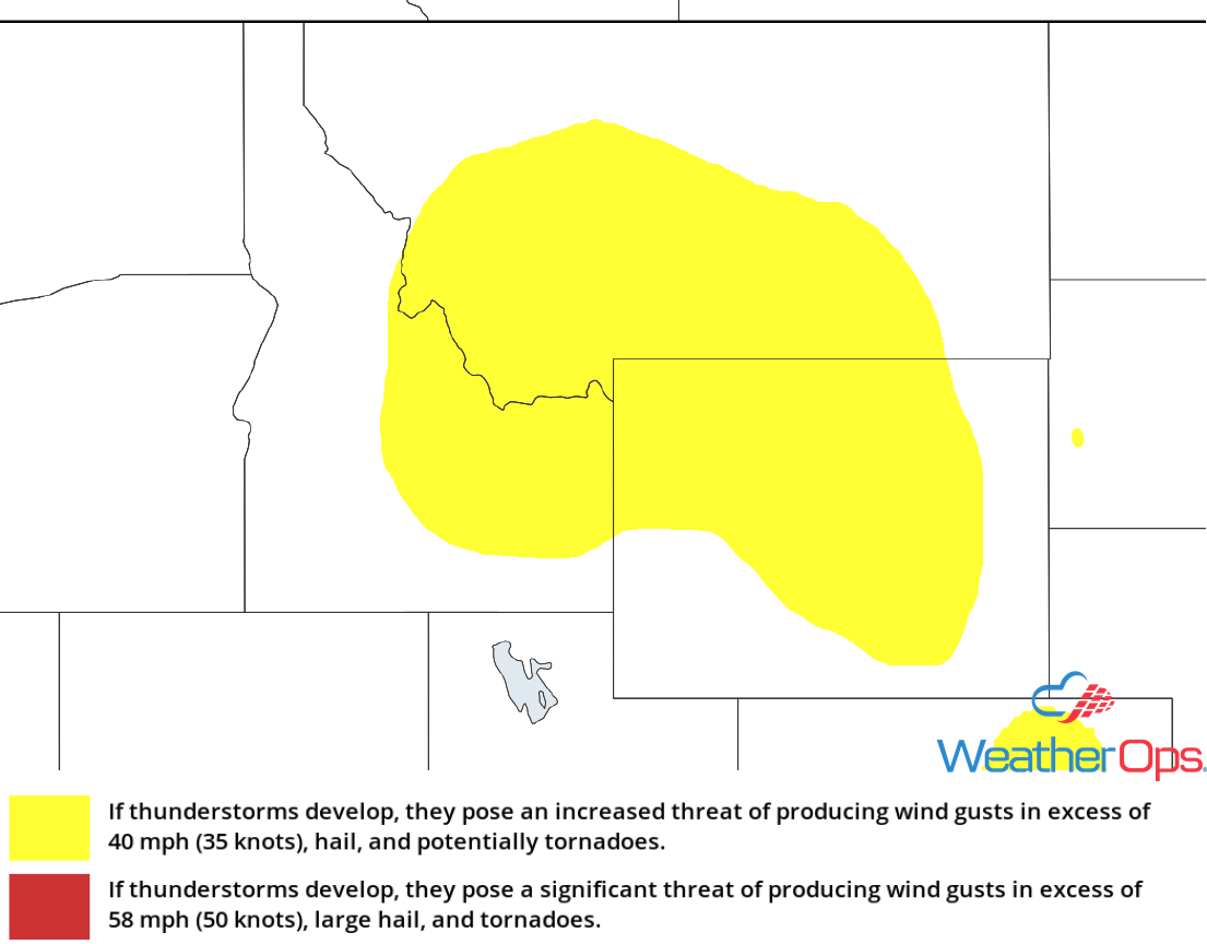 Thunderstorm Risk for Wednesday, August 1, 2018