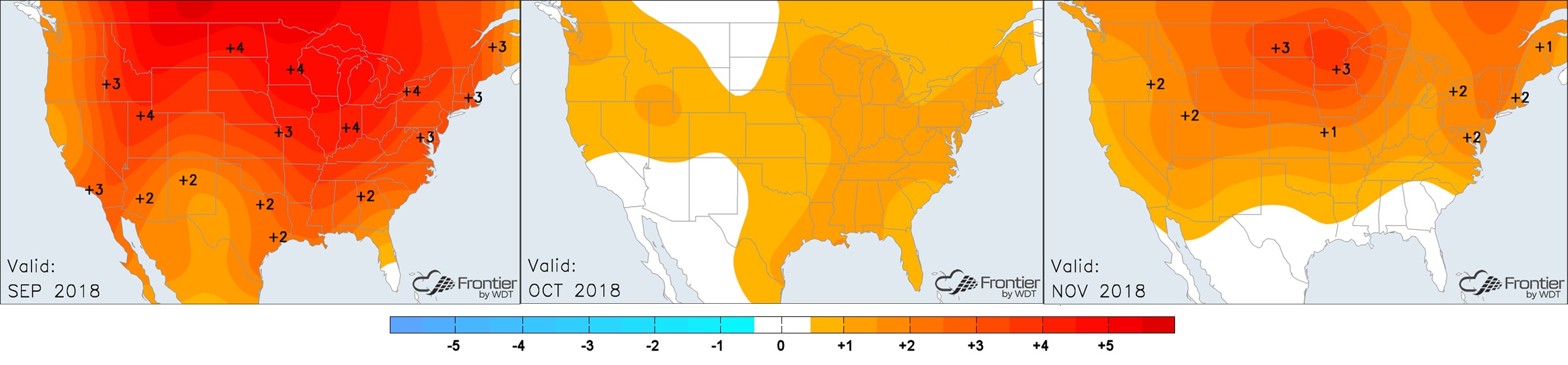 Sept-Nov Temperature Anomalies 