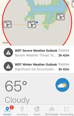 WeatherOps App Alert