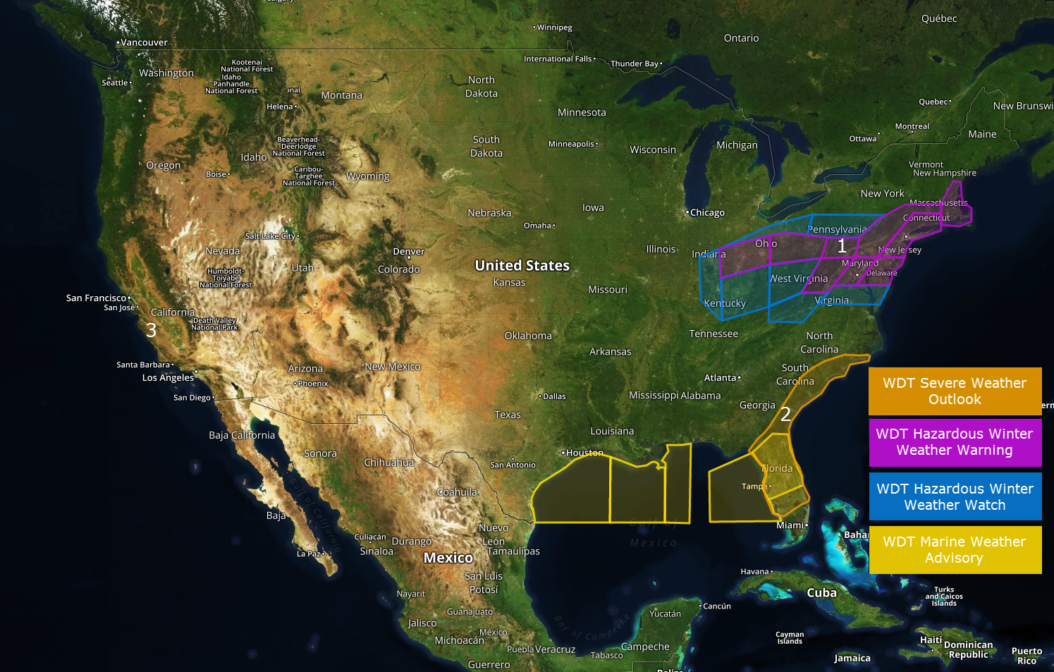 National Weather Summary for Tuesday, March 20, 2018