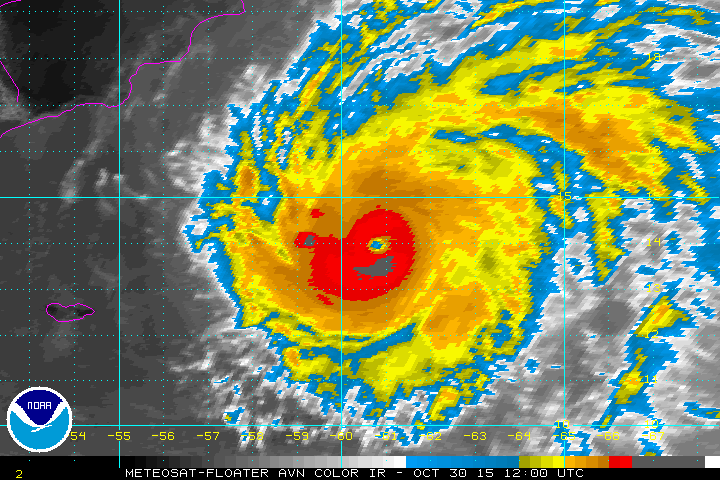 Satellite image of Cyclone Chapala