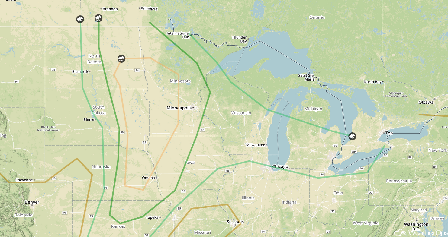 National Weather Summary for Monday, June 12, 2017