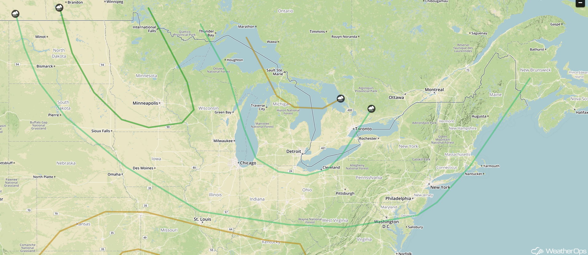 National Weather Summary for Monday, July 10, 2017