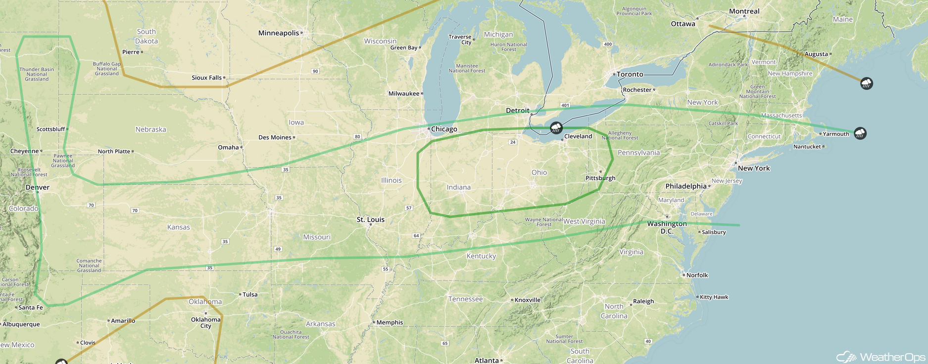 National Weather Summary for Wednesday, July 12, 2017