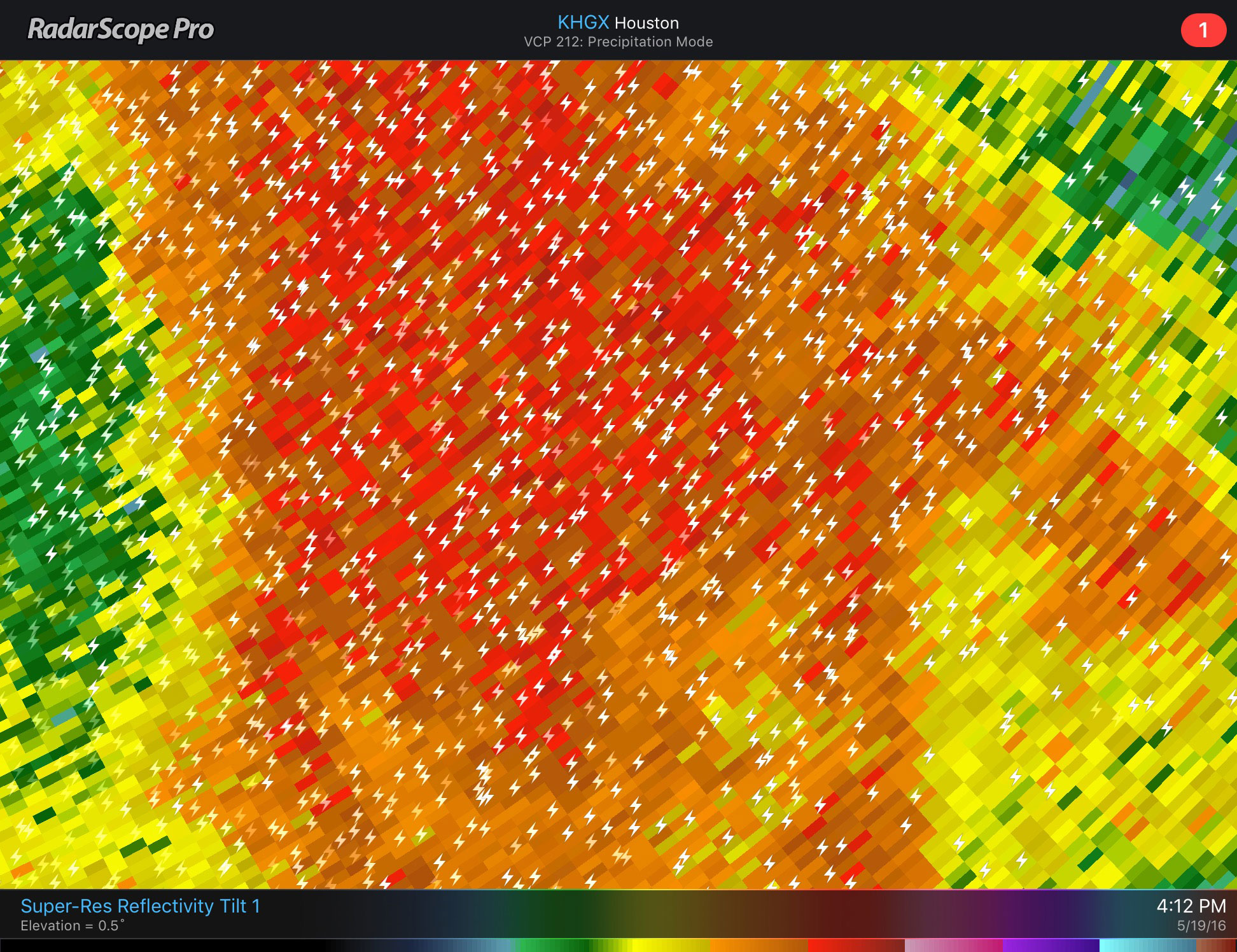 Texas Coastline Hammered by Lightning on Thursday