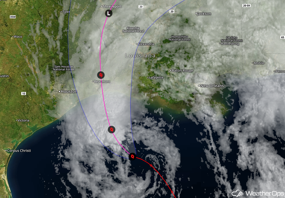 Tropical Storm Cindy Approaching Louisiana/Texas