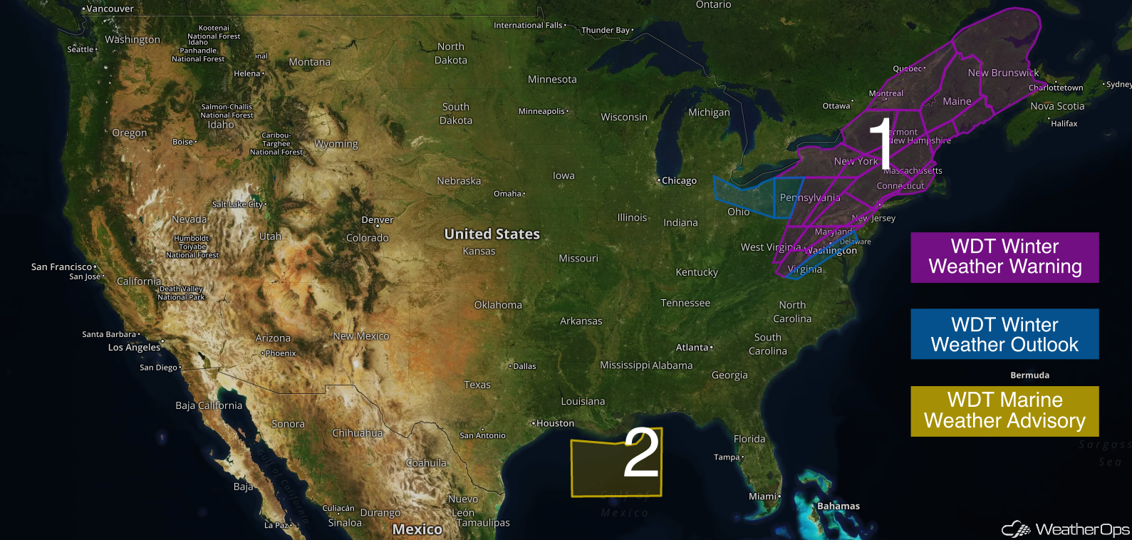 National Weather Forecast for Tuesday, March 14, 2017