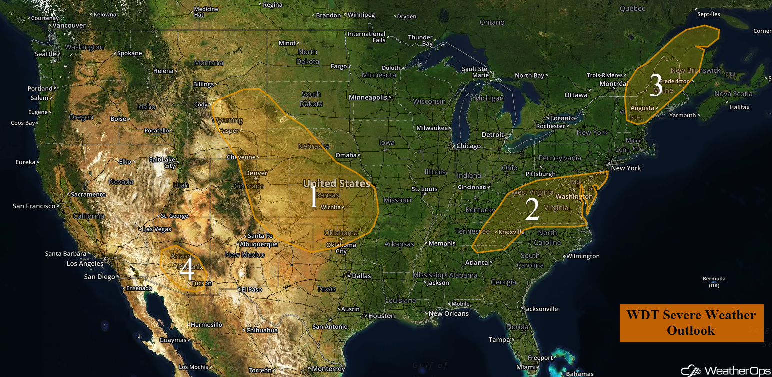 National Weather Summary for Thursday, July 28, 2016