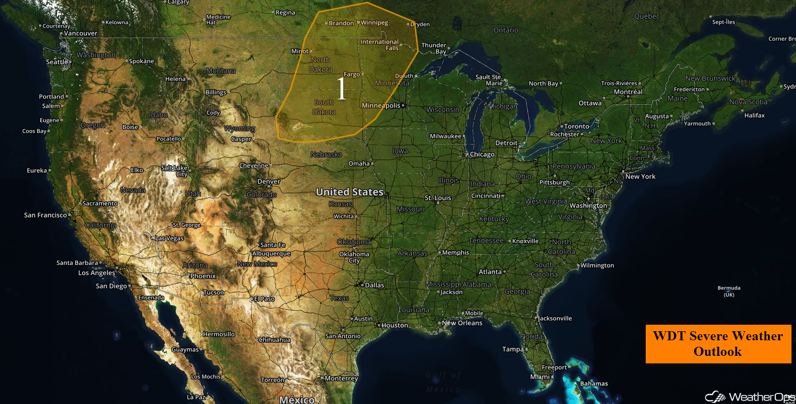 National Weather Summary for Wednesday, August 3, 2016