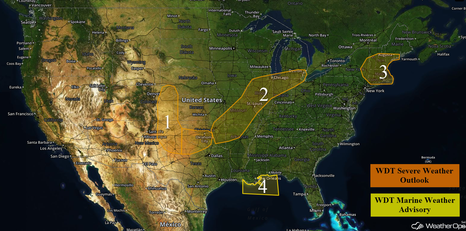 National Weather Summary for Friday, August 12, 2016