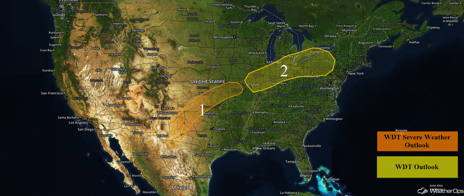 National Weather Summary for Thursday, August 25, 2016