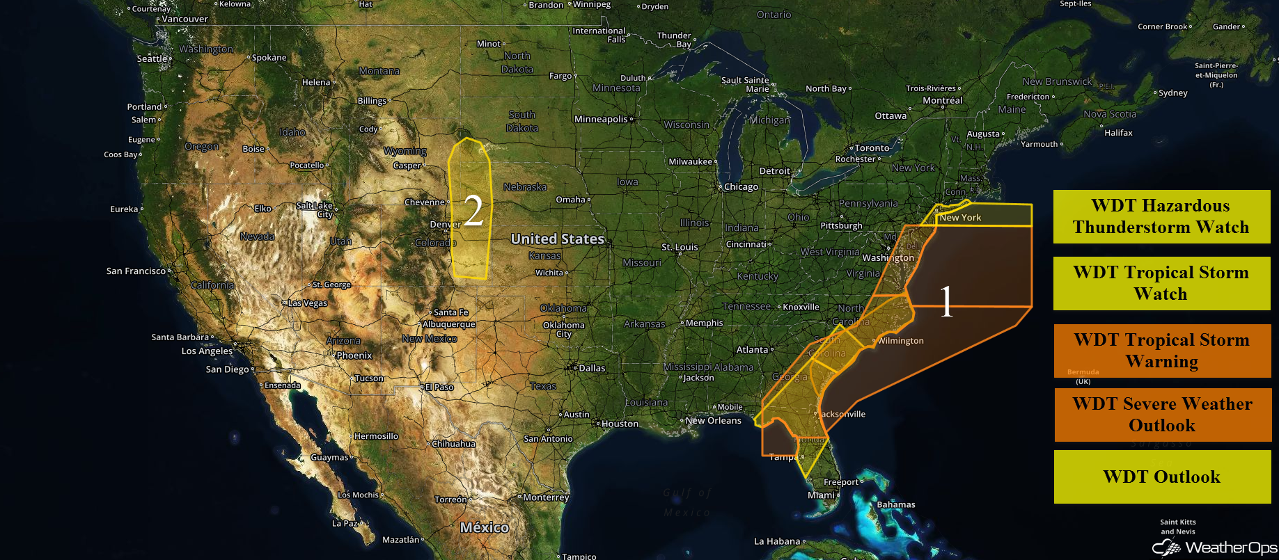 National Weather Summary for Friday, September 2, 2016