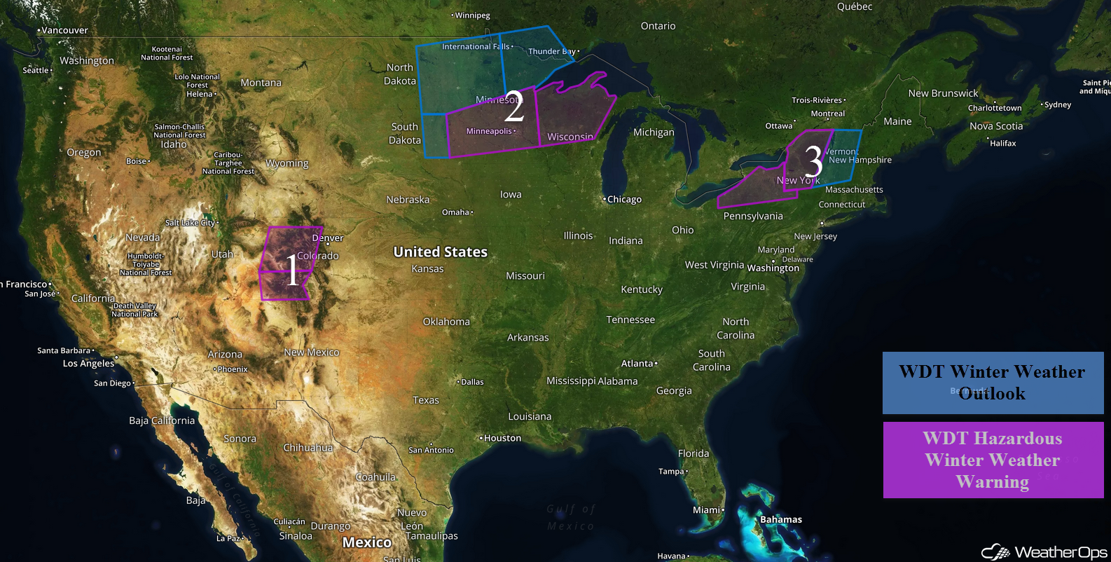 National Weather Summary for Monday, November 21, 2016