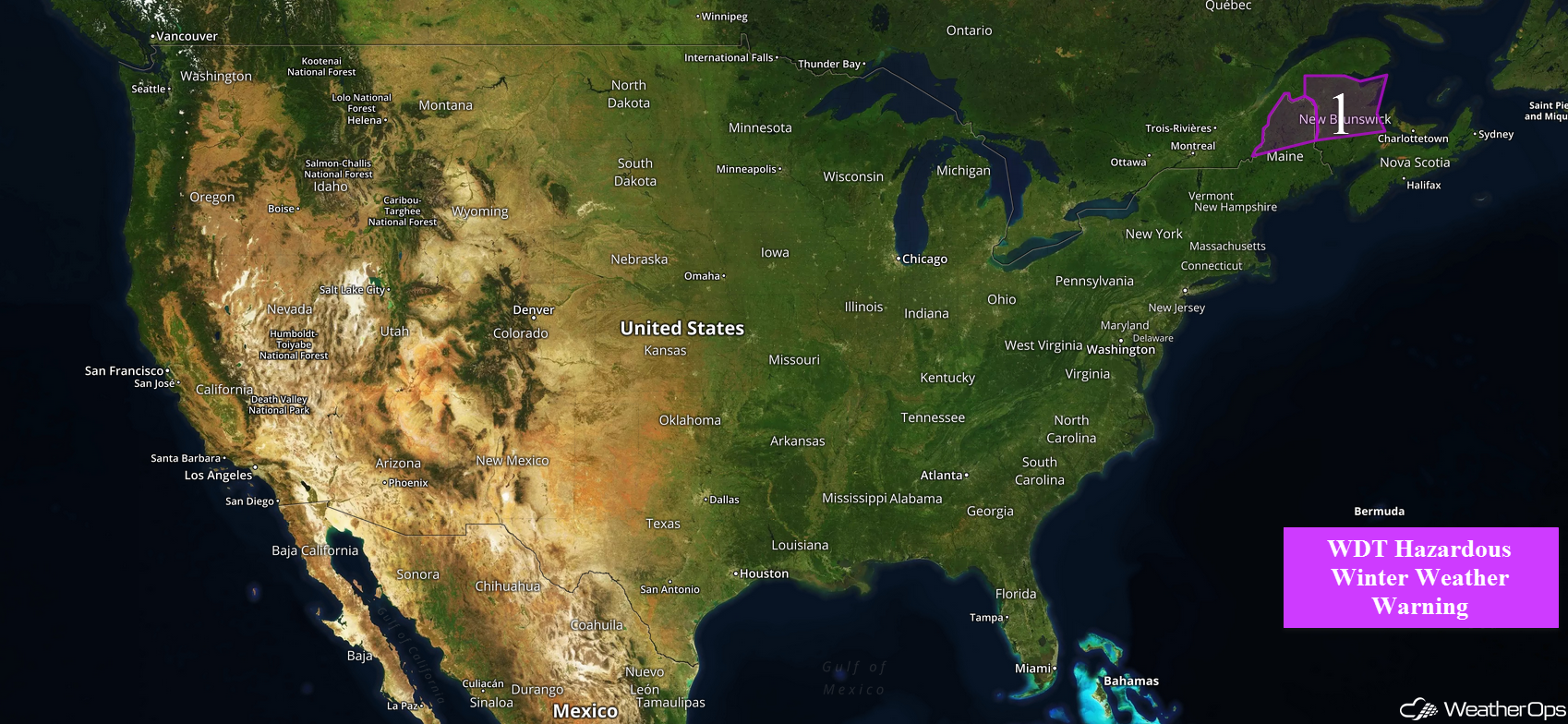 National Weather Summary for Thursday, December 1, 2016