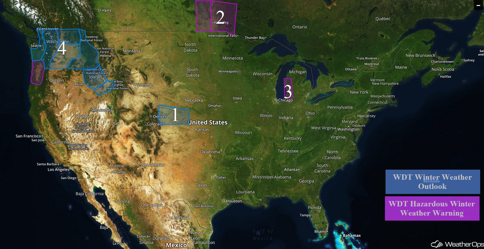 National Weather Summary for Wednesday, December 7, 2016