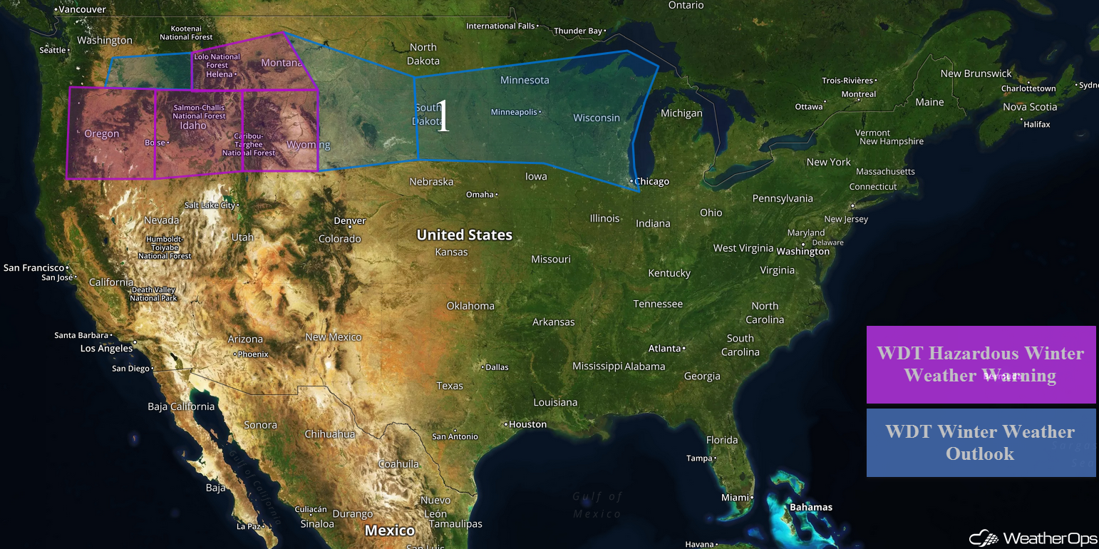 National Weather Summary for Wednesday, December 14, 2016