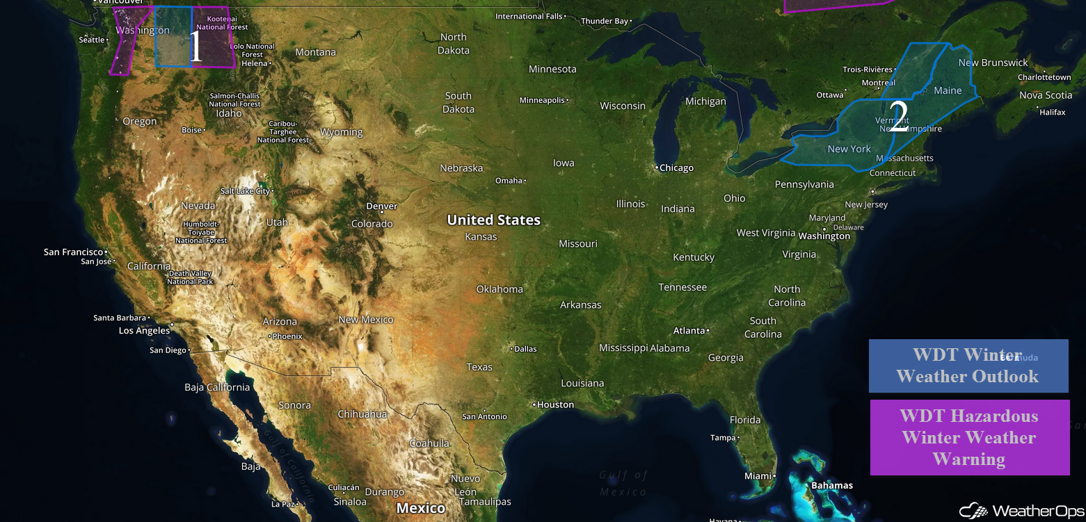 National Weather Summary for Tuesday, December 27, 2016