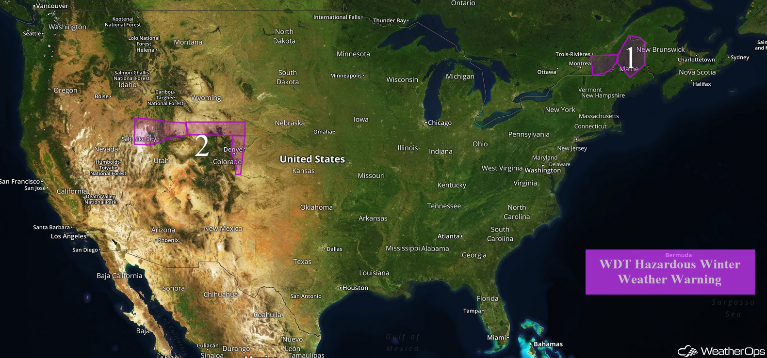 National Weather Summary for Wednesday, January 4, 2017