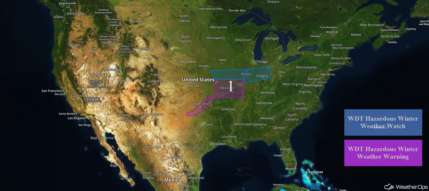 National Weather Summary for Thursday, January 12, 2017