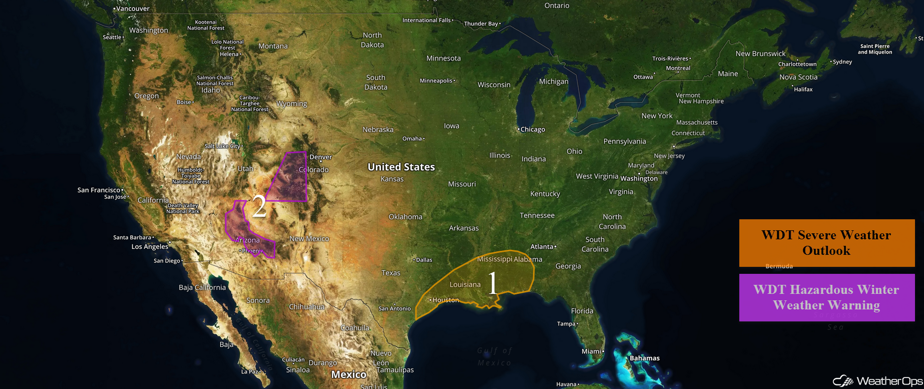 National Weather Summary for Friday, January 20, 2017