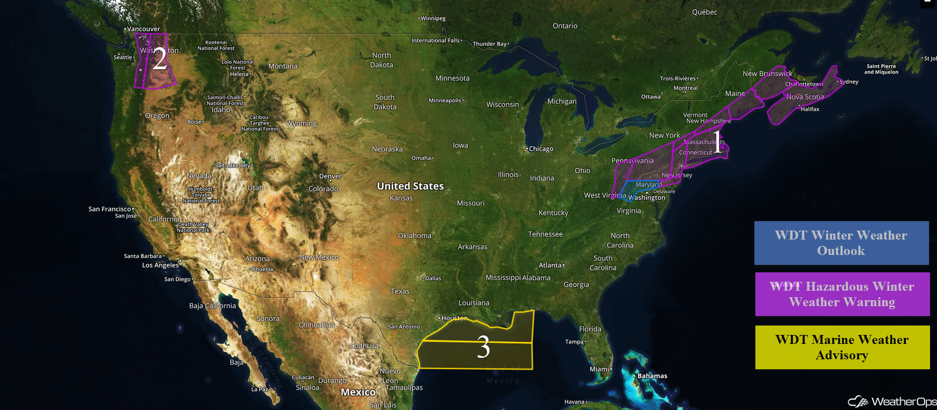 National Weather Summary for Thursday, February 9, 2017