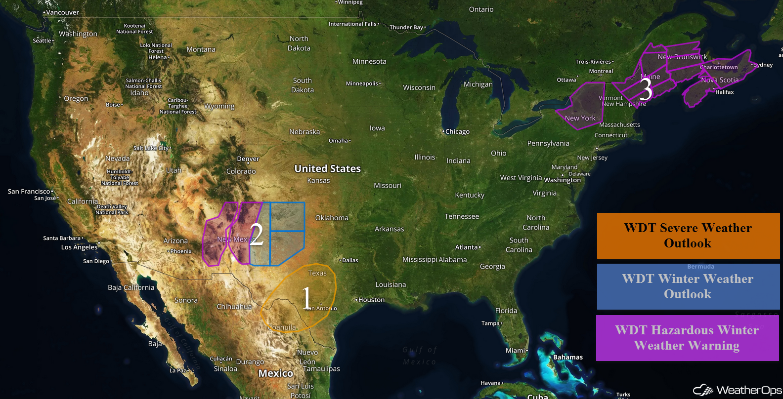 National Weather Summary for Monday, February 13, 2017