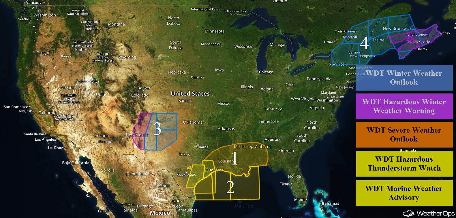 National Weather Summary for Tuesday, February 14, 2017