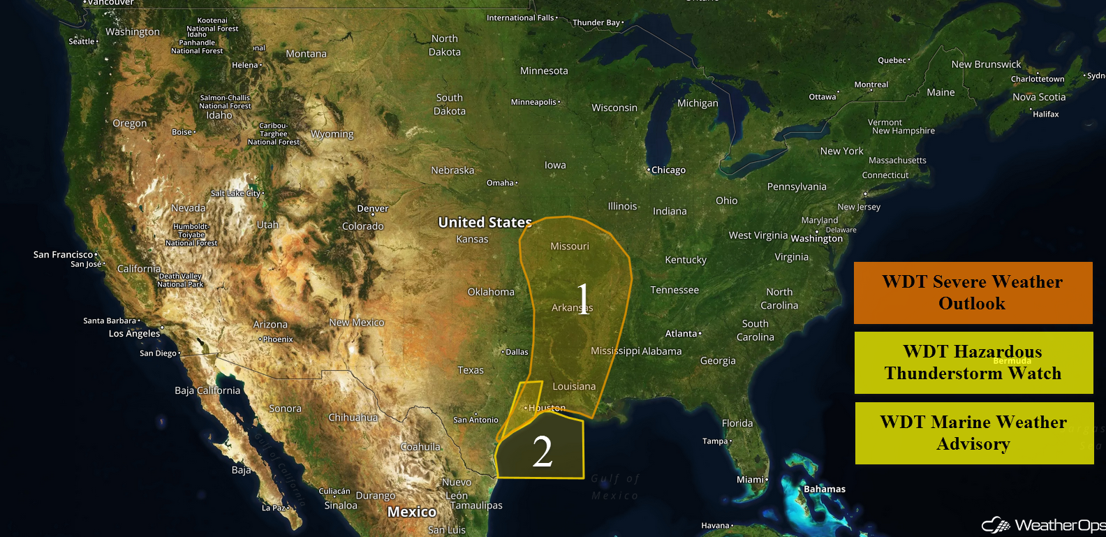 National Weather Summary for Wednesday, March 29, 2017