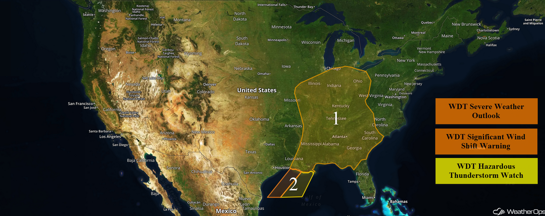 National Weather Summary for Thursday, March 30, 2017