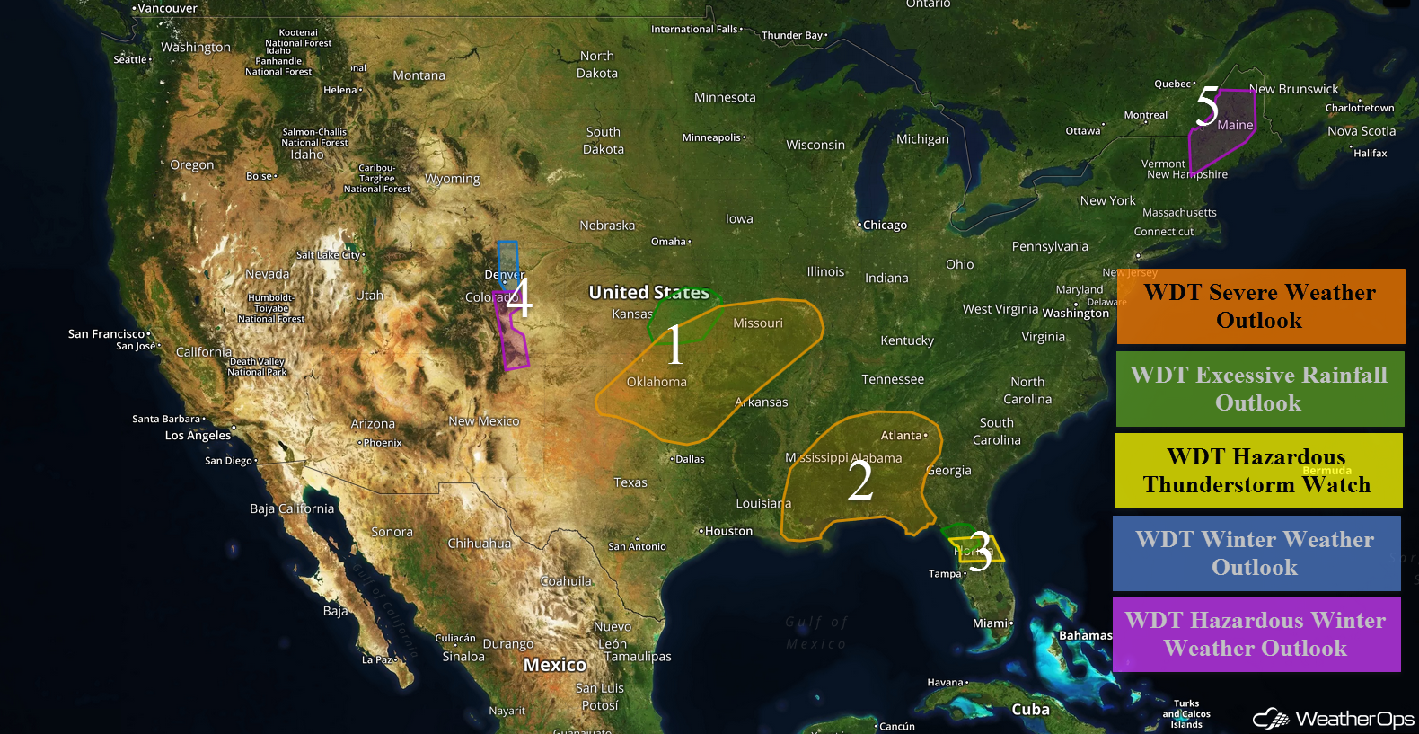 National Weather Summary for Tuesday, April 4, 2017