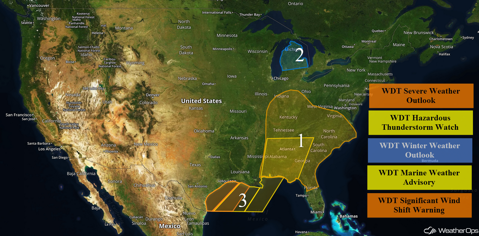 National Weather Summary for Wednesday, April 5, 2017