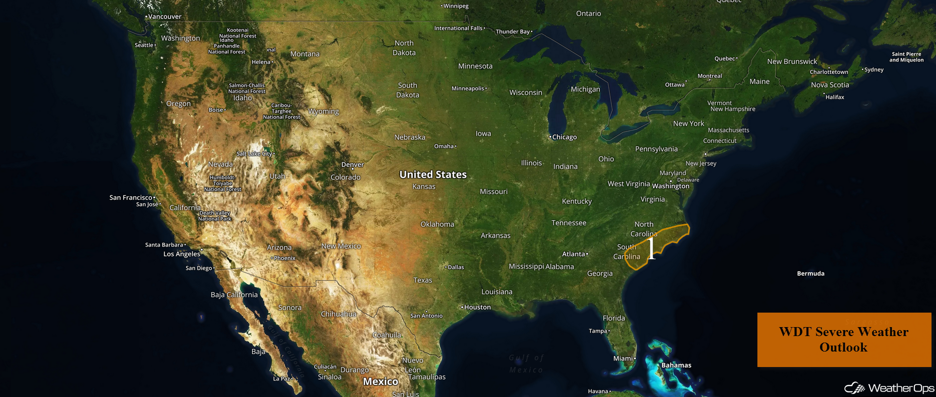 National Weather Summary for Monday, April 24, 2017