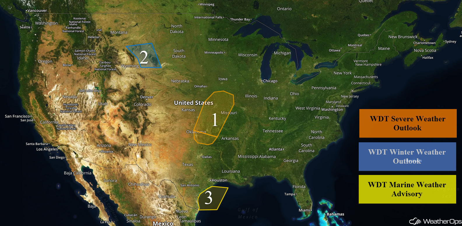 National Weather Summary for Tuesday, April 25, 2017