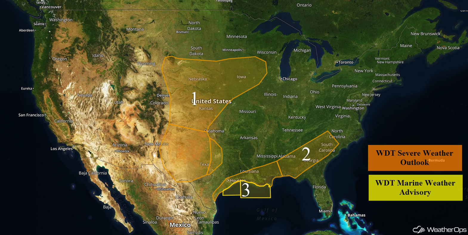 National Weather Summary for Monday, May 22, 2017