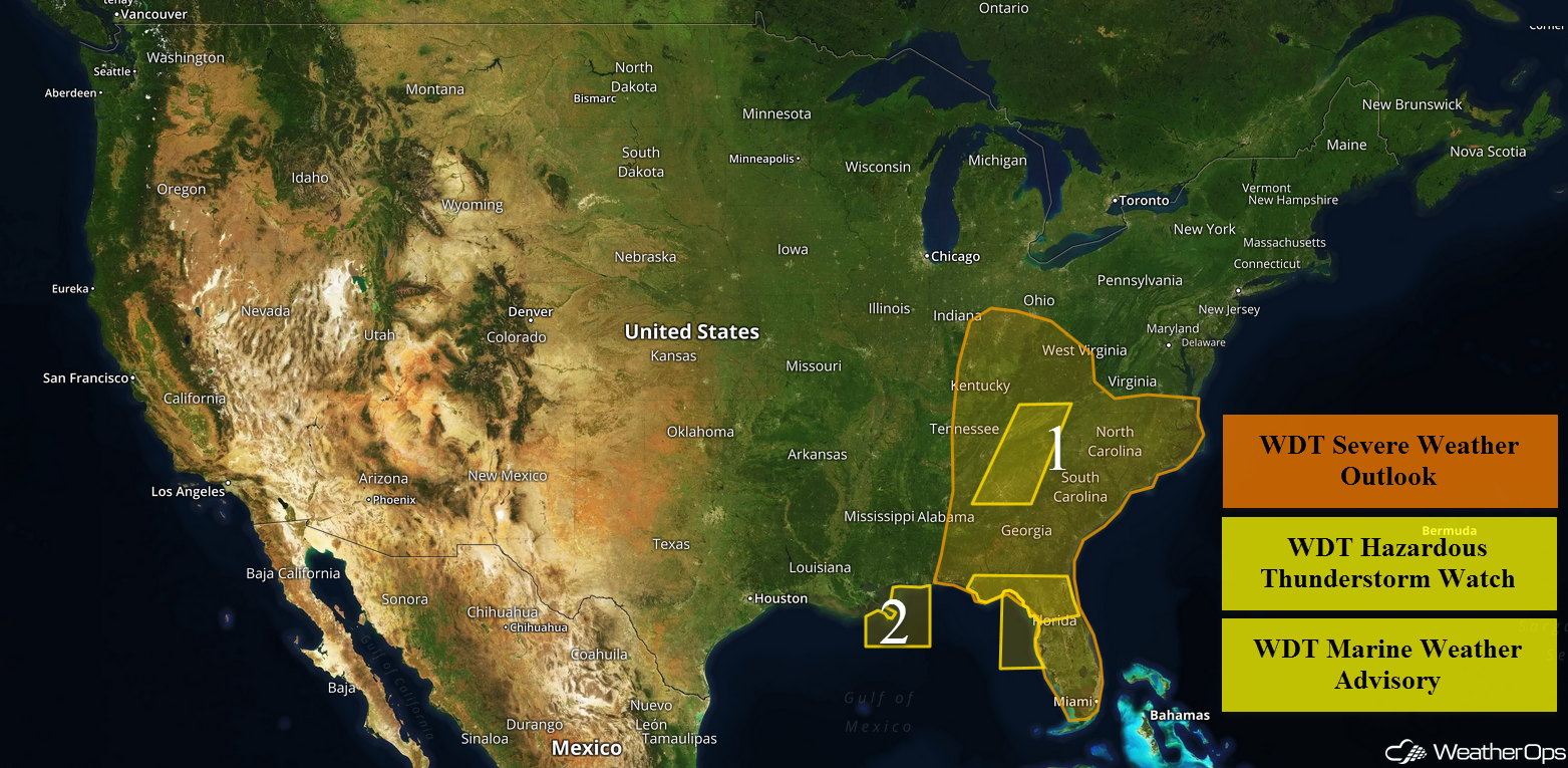 National Weather Summary for Wednesday, May 24, 2017