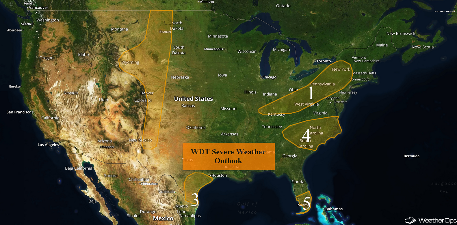 National Weather Summary for Monday, June 5, 2017