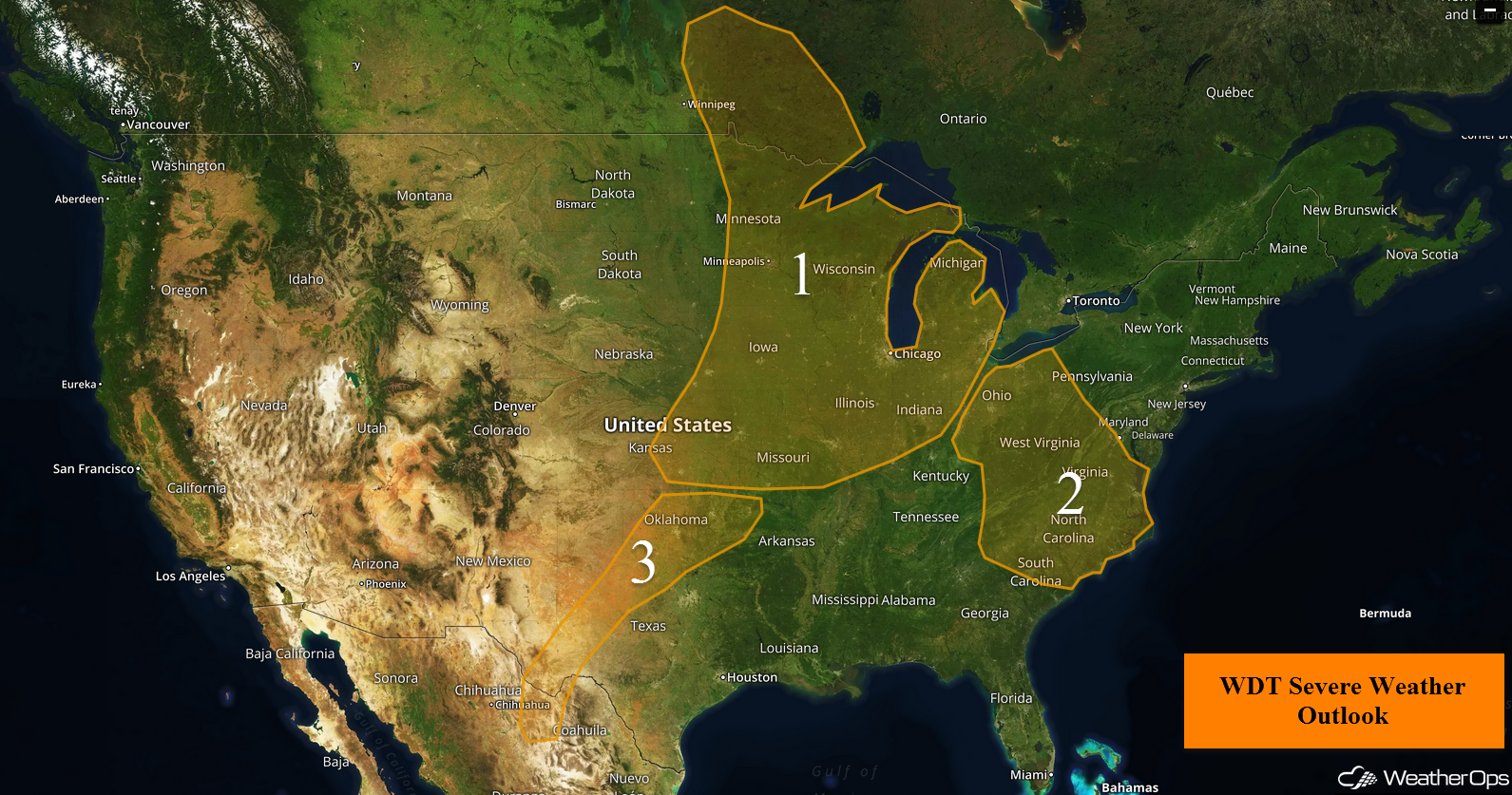 National Weather Summary for Wednesday, June 14, 2017
