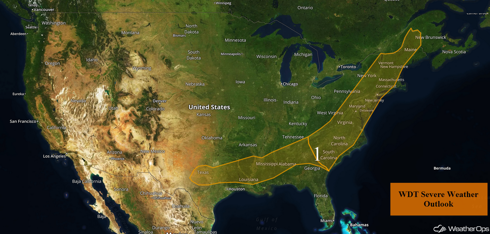 National Weather Summary for Monday, June 19, 2017